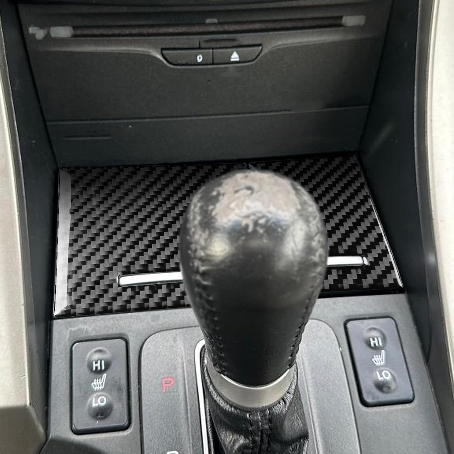 black soft carbon fiber car interior ashtray 2/piece decorative sticker suitable for Acura TSX 09-14 carbon fiber car interior