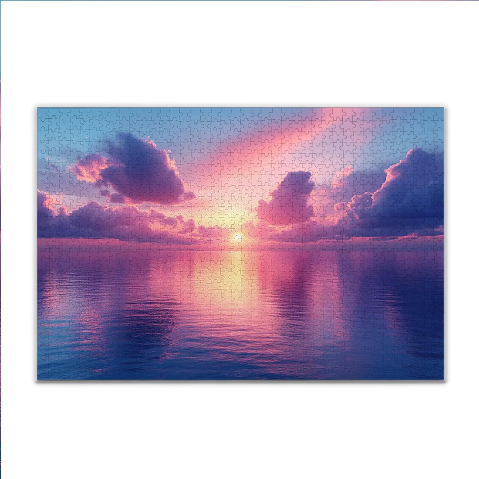 Puzzle 2000 Piezas Adultos Puzzle Playa Atardecer Rompecabezas Adultos XXL 100 x 70cm, Impossible Rompecabezas, Jigsaw Arte Juego Educa Familiar Aliviar El Estrés, Regalos para Hombres y Mujeres D-5