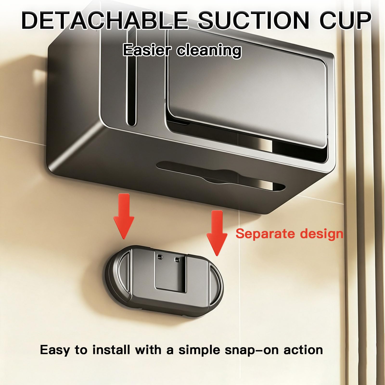 Toilettenpapierhalter mit doppeltem Saugnapf