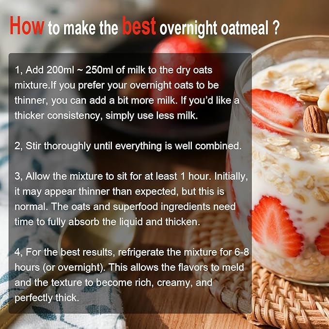 Avena Diet Cooker Overnight Oats Sabor Fresa, 27g Proteína, Sin Gluten, Pack 8 miniatura 3
