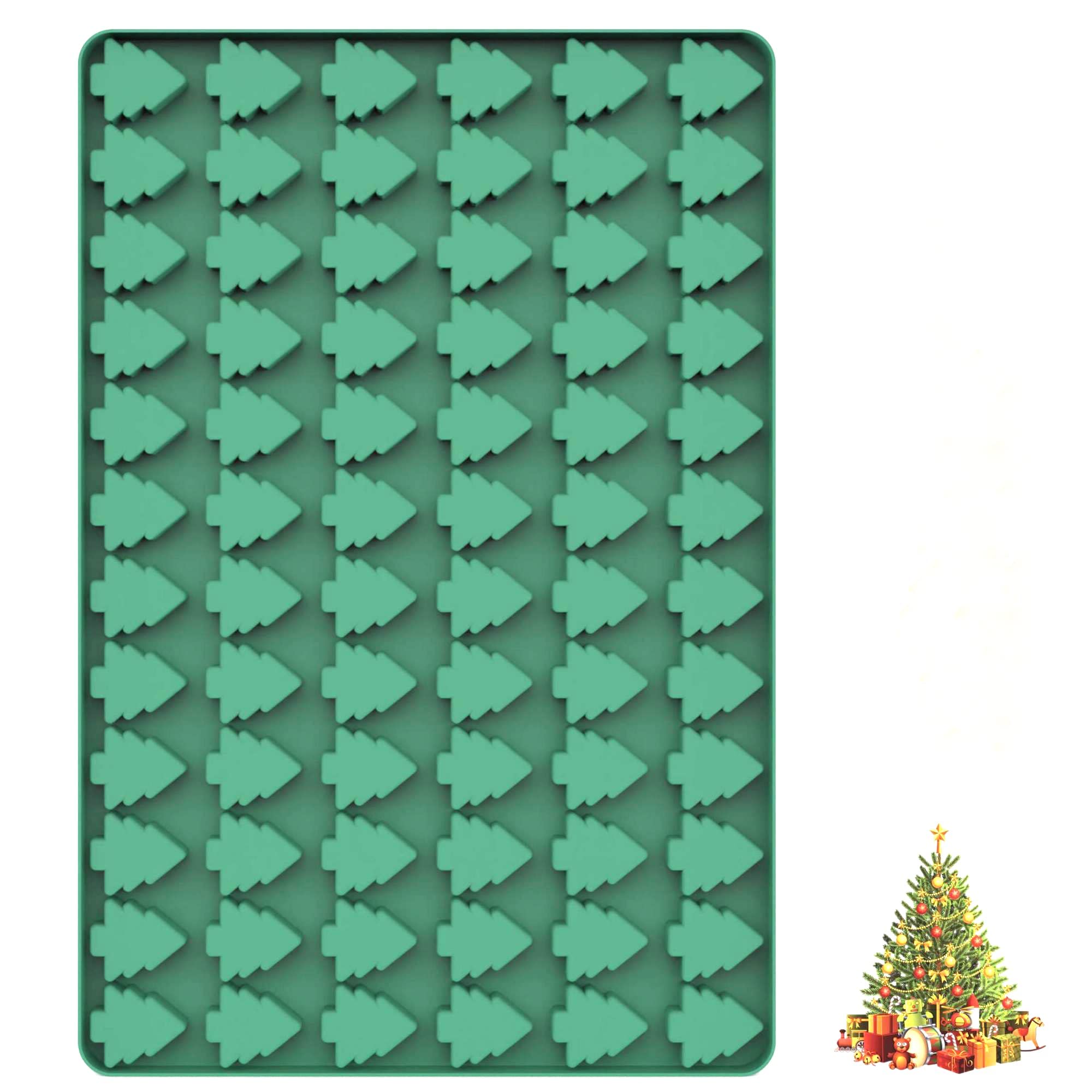 Christmas Tree Silicone Molds with Scraper - Premium Silicone Candy Mold for Festive Treats and Decorations