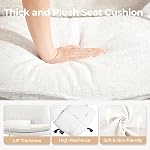 Criss Cross Chair,Soft Cross Legged Office Desk Chair,Pearl White | Adjustable & Flip-Up Armrests,Ergonomic,Lockable Wheels,Plush Fabric,Tilting,Wider Computer Chair for Home,Apartment,Bedroom