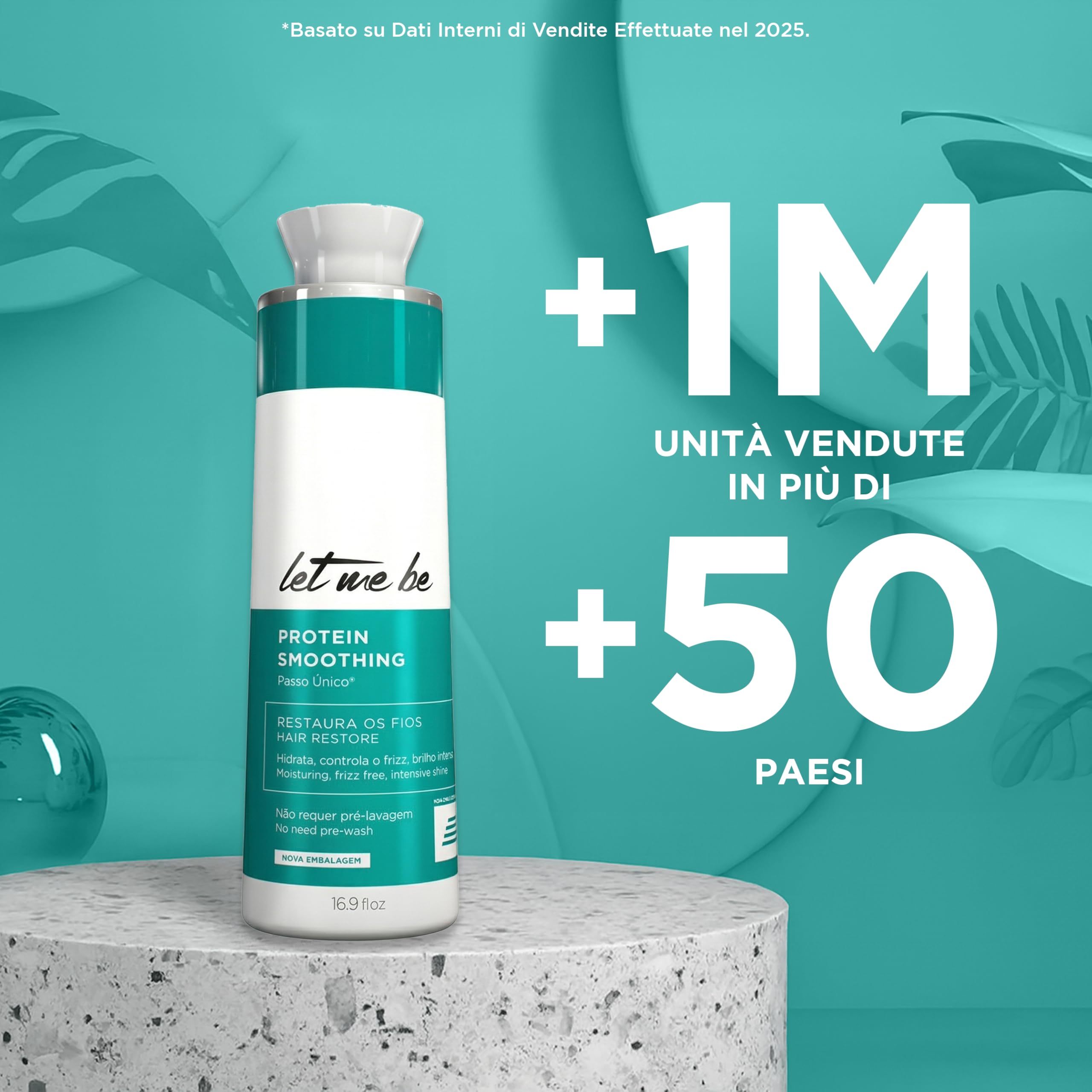 Let Me Be - Protein Smoothing | Keratina Lisciante per Capelli | Stiratura Brasiliana Organica in Un Solo Passaggio, Senza Formaldeide | Trattamento Lisciante alla Cheratina Fino a 6 Mesi - 500ml
