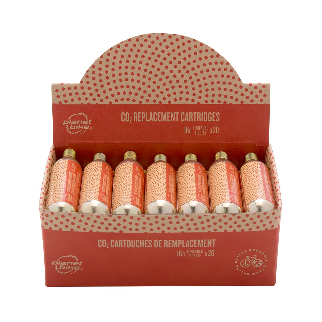 Planet Bike 16g Threaded CO2 Replacement cartridges