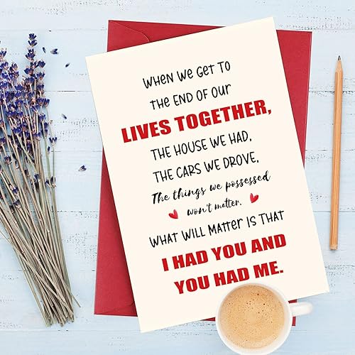 Miniatura 6 de Tarjeta de feliz día de San Valentín, tarjeta de aniversario para esposa y regalos románticos para ella, tarjeta de felicitación de cumpleaños para