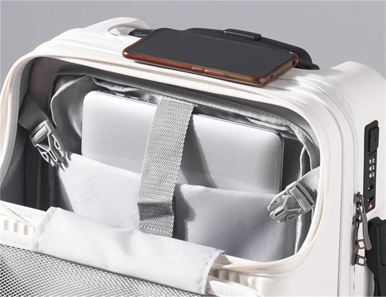 TSA - Maleta de mano con cerradura de combinación con puerto de carga USB, equipaje de viaje con ruedas universales para un viaje cómodo, c, 26 pulgadas
