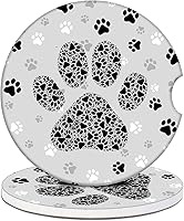 Vista 15 de Posavasos para Portavasos de Automóvil – Posavasos de cerámica absorbente con estampado de leopardo, posavasos de automóvil para portavasos