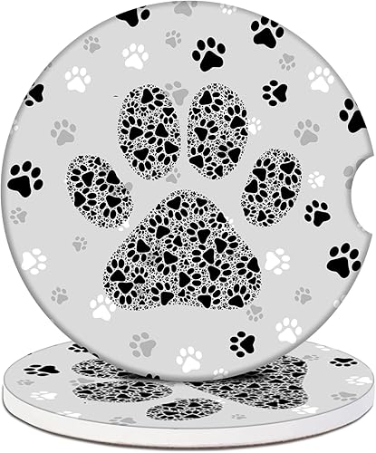 Miniatura 15 de Posavasos para Portavasos de Automóvil – Posavasos de cerámica absorbente con estampado de leopardo, posavasos de automóvil para portavasos,