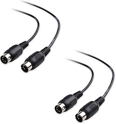 Cable Matters 2-Pack 5 Pin DIN MIDI Cable, 5 Pin MIDI Cable - 6 Feet