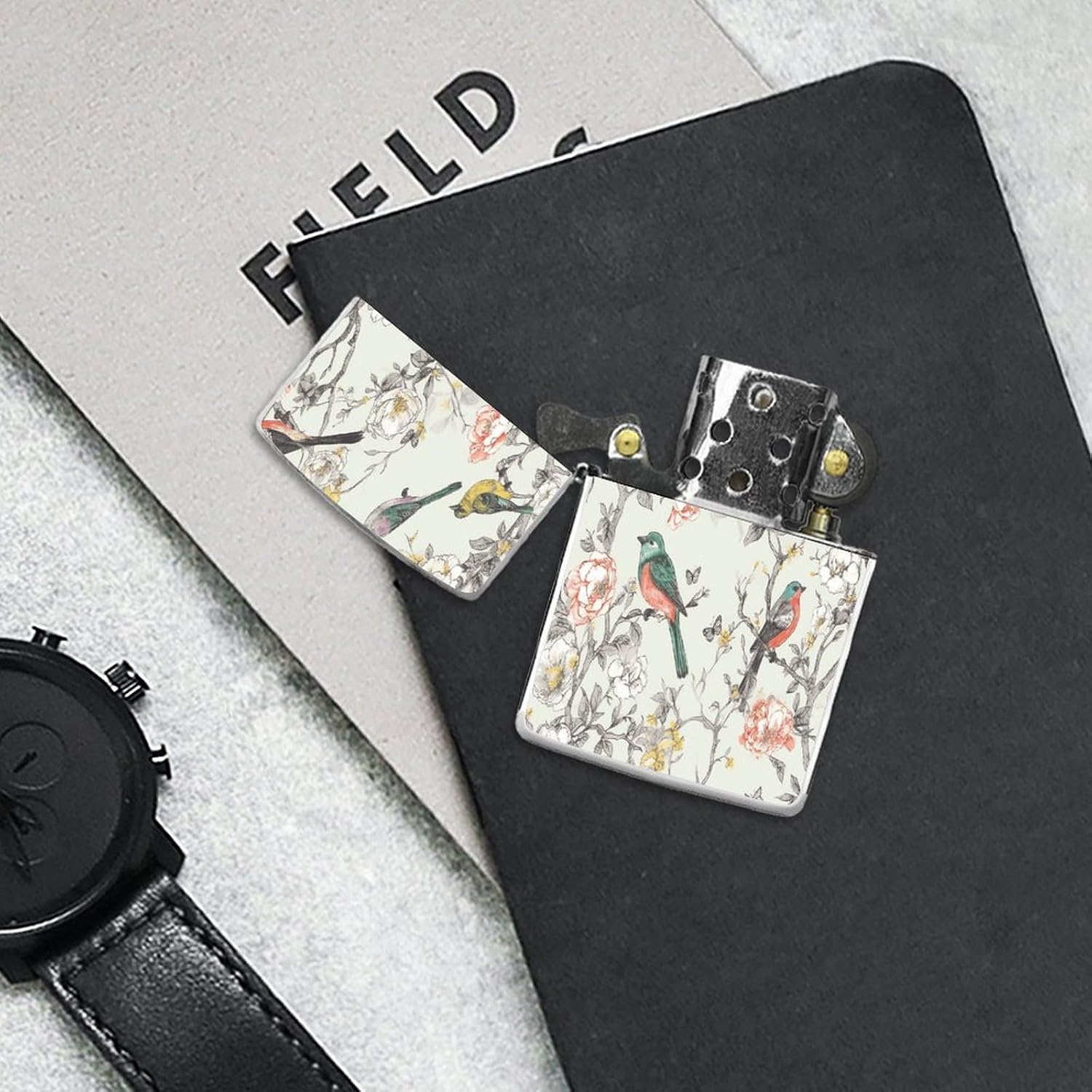 Birds and Flower Lighter Case Cover Lighter Shell