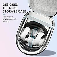 Vista 5 de Funda de transporte compatible con Oculus Meta Quest 2, Quest 3, auriculares Apple Vision Pro VR, correa original para la cabeza y accesorios