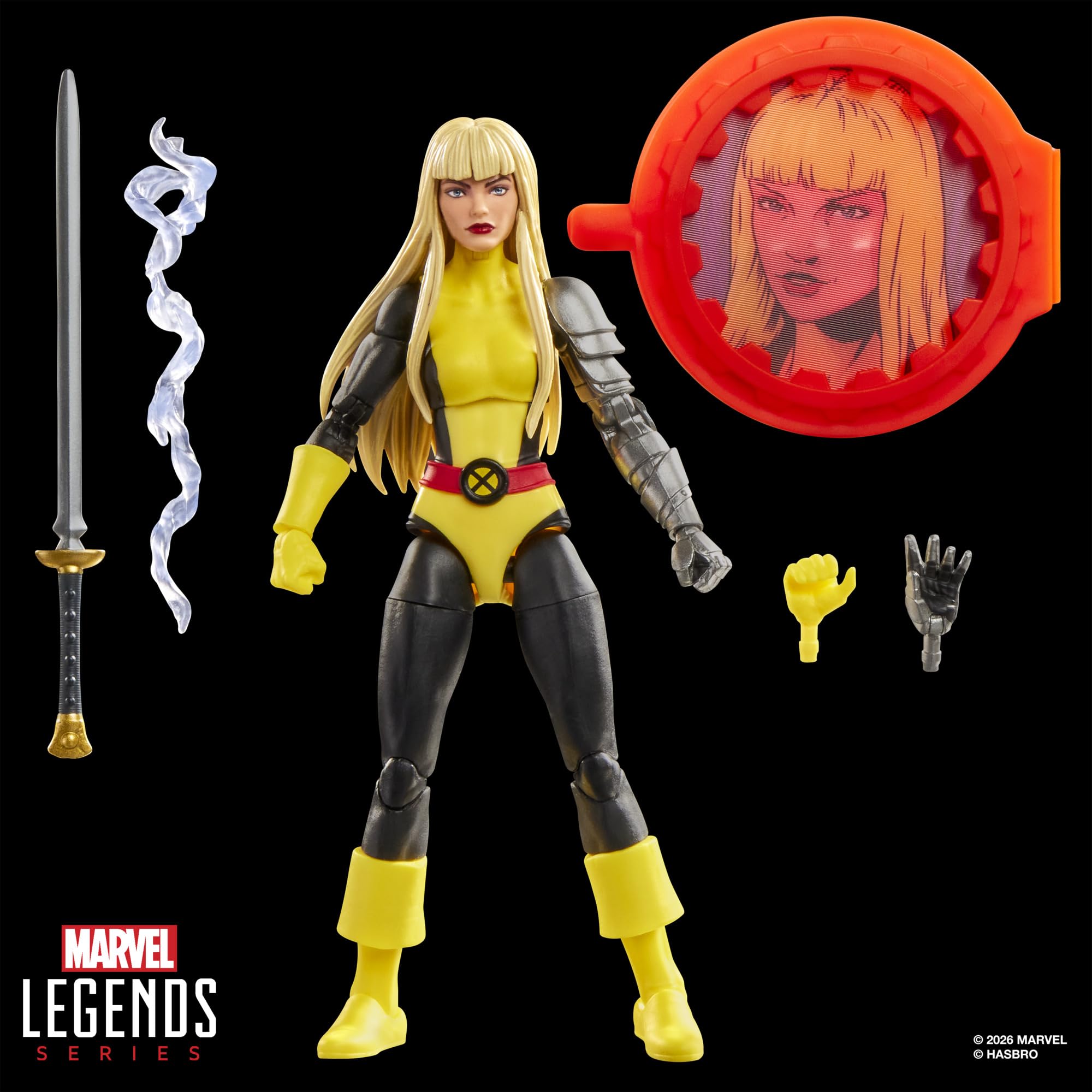 Marvel Legends Series, Figurine de Collection Secret Wars Magik de 15 cm avec Bouclier lenticulaire, inspirée des Bandes dessinées X-Men and New Mutants