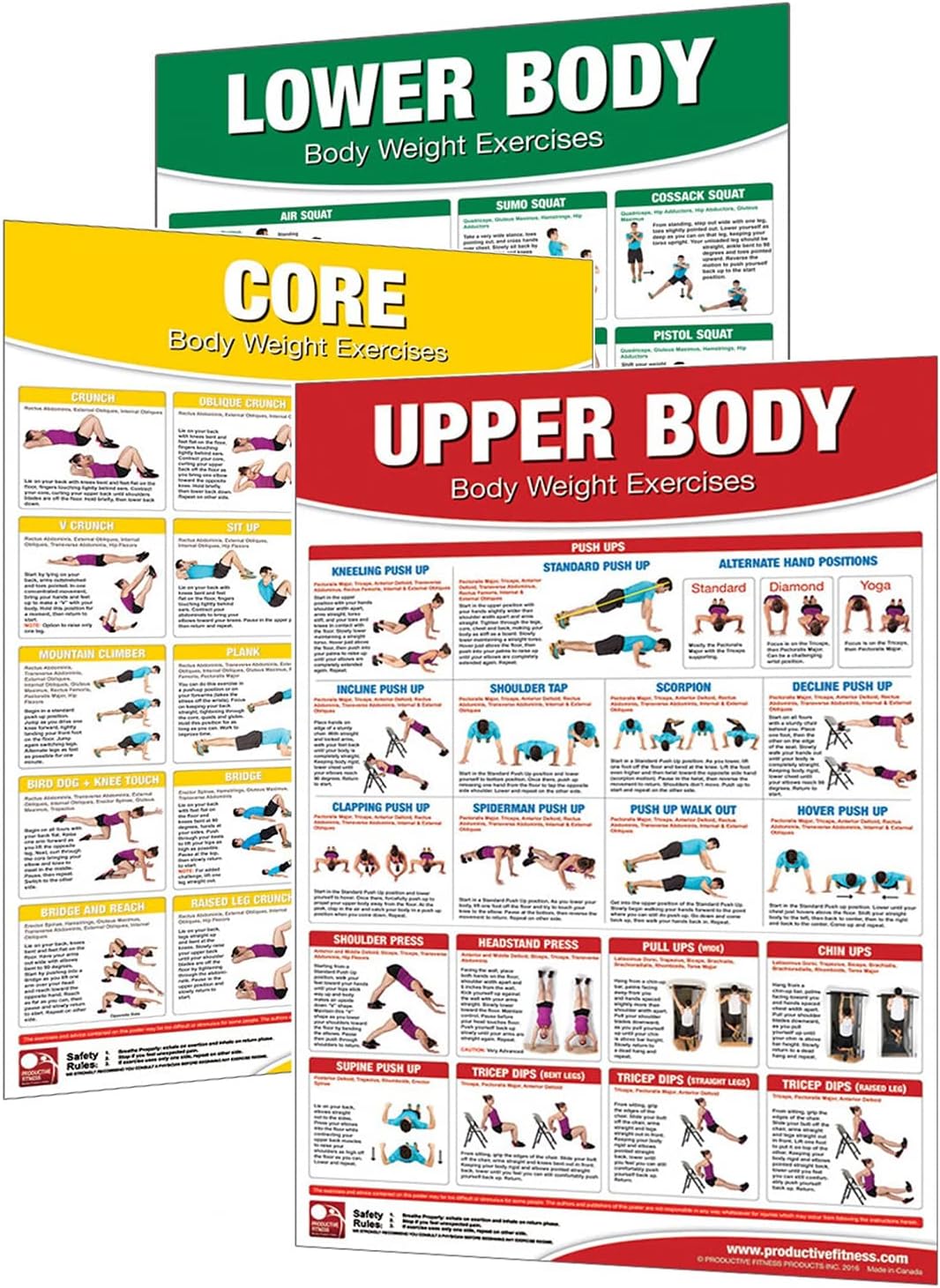 Productive Fitness Laminated Fitness Poster