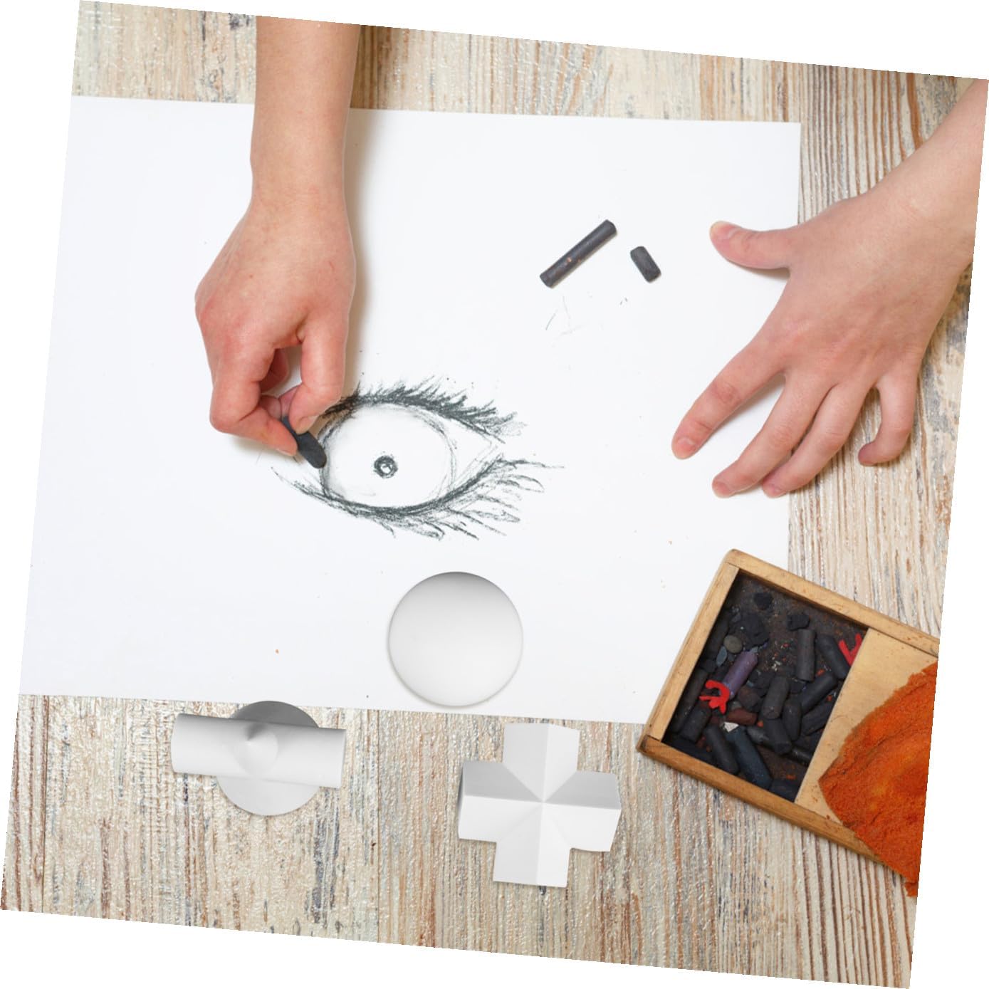 FIXOSHEE 10pcs Geometrical Sculpture Model for Drawing Practice Resin Sketch Learning Tools Decor for Art Students and Enthusiasts