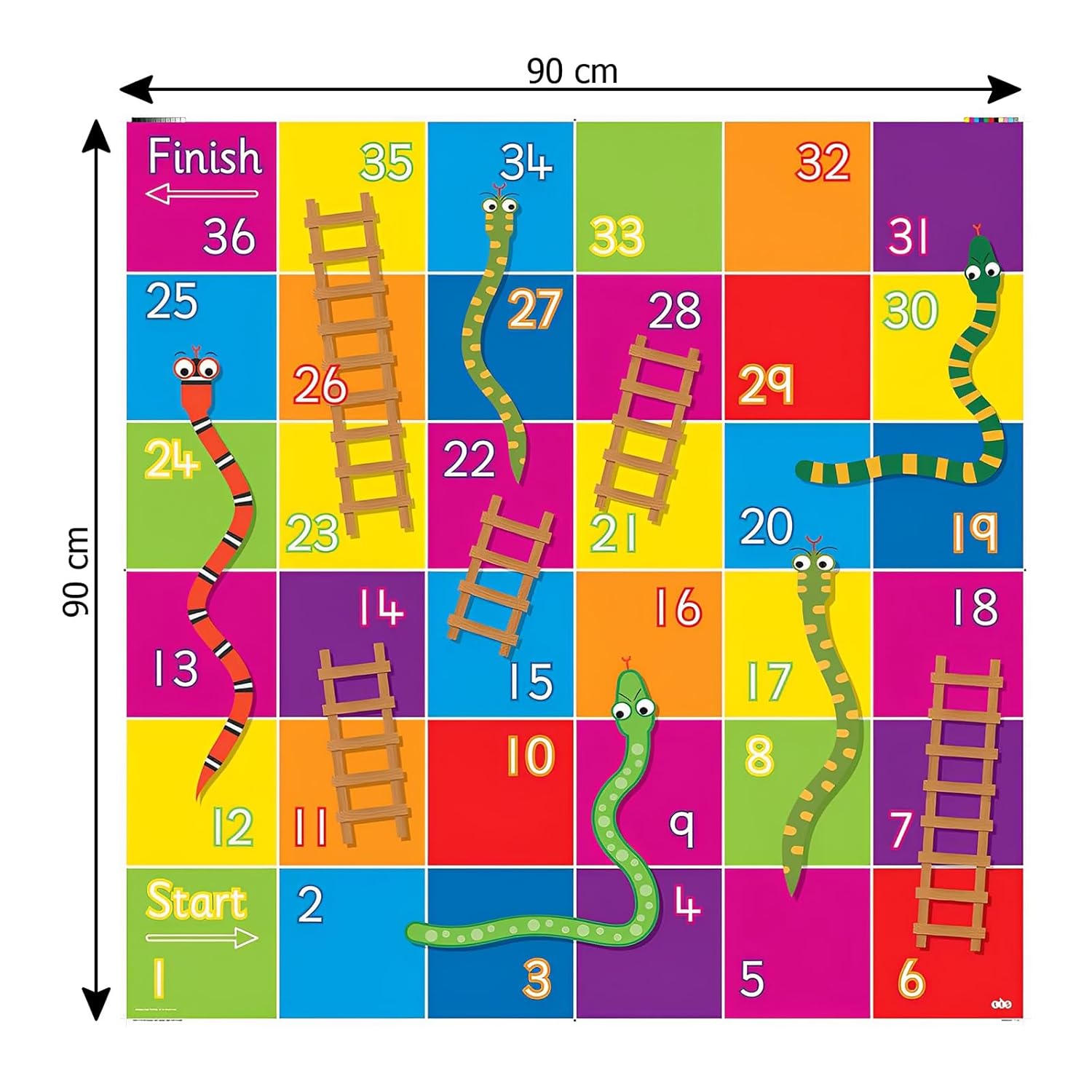 Beginners Basic Coding: Bee-Bot Floor Robot - See & Say Version with Snakes & Ladders Themed Floor Mat 90 x 90 cm - Perfect for School & Home Schooling Teaching Tool