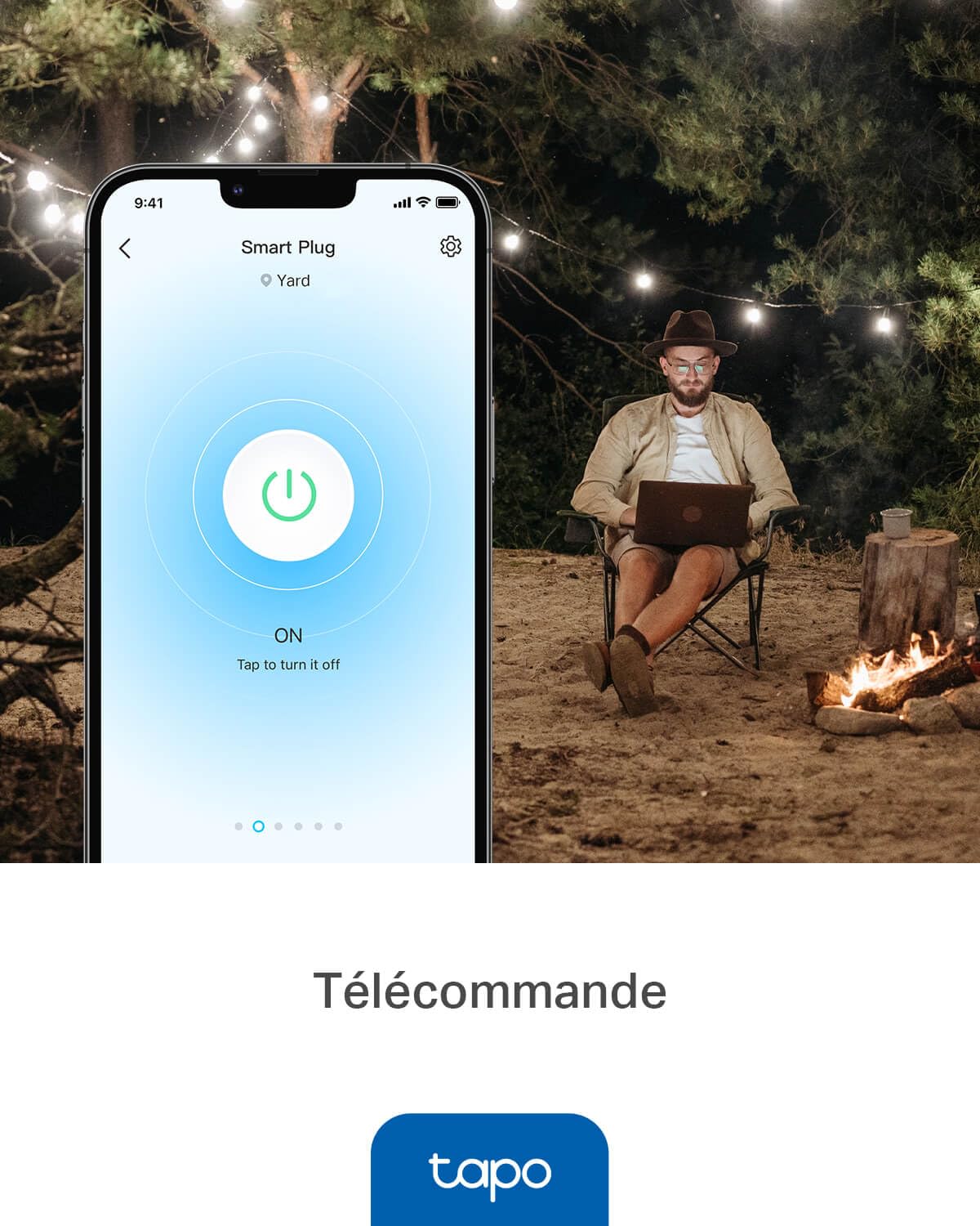 Tapo Prise Connectée Extérieure WiFi Matter, Prise Programmable Extérieure 16A IP54 Étanche, Suivi Consommation Énergie, Commande Vocale/à Distance, Compatible Home Kit, Alexa, Google Home Tapo P410M