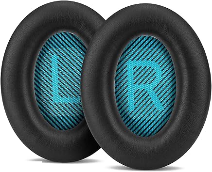 Replacement Ear Pad Cushion Memory Foam Ear Cup Repair for Bose Headphones Quiet Comfort 2 Qc2, Qc15, 25 Qc25, Ae2, Ae2I, Ae2W Headphone Black 2