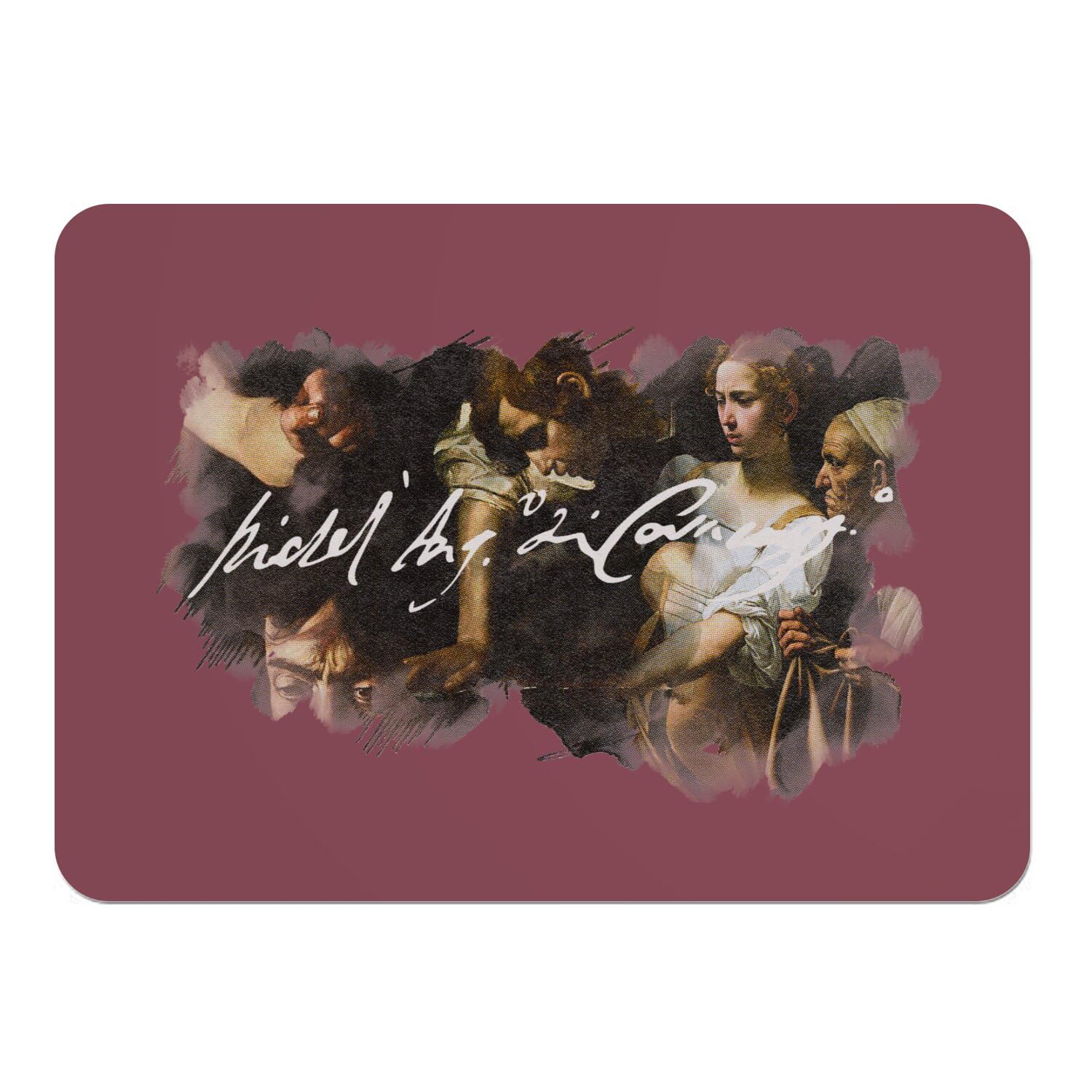 Sets de table Caravaggio rouge en liège napperons grand format pour grands dîners de fête