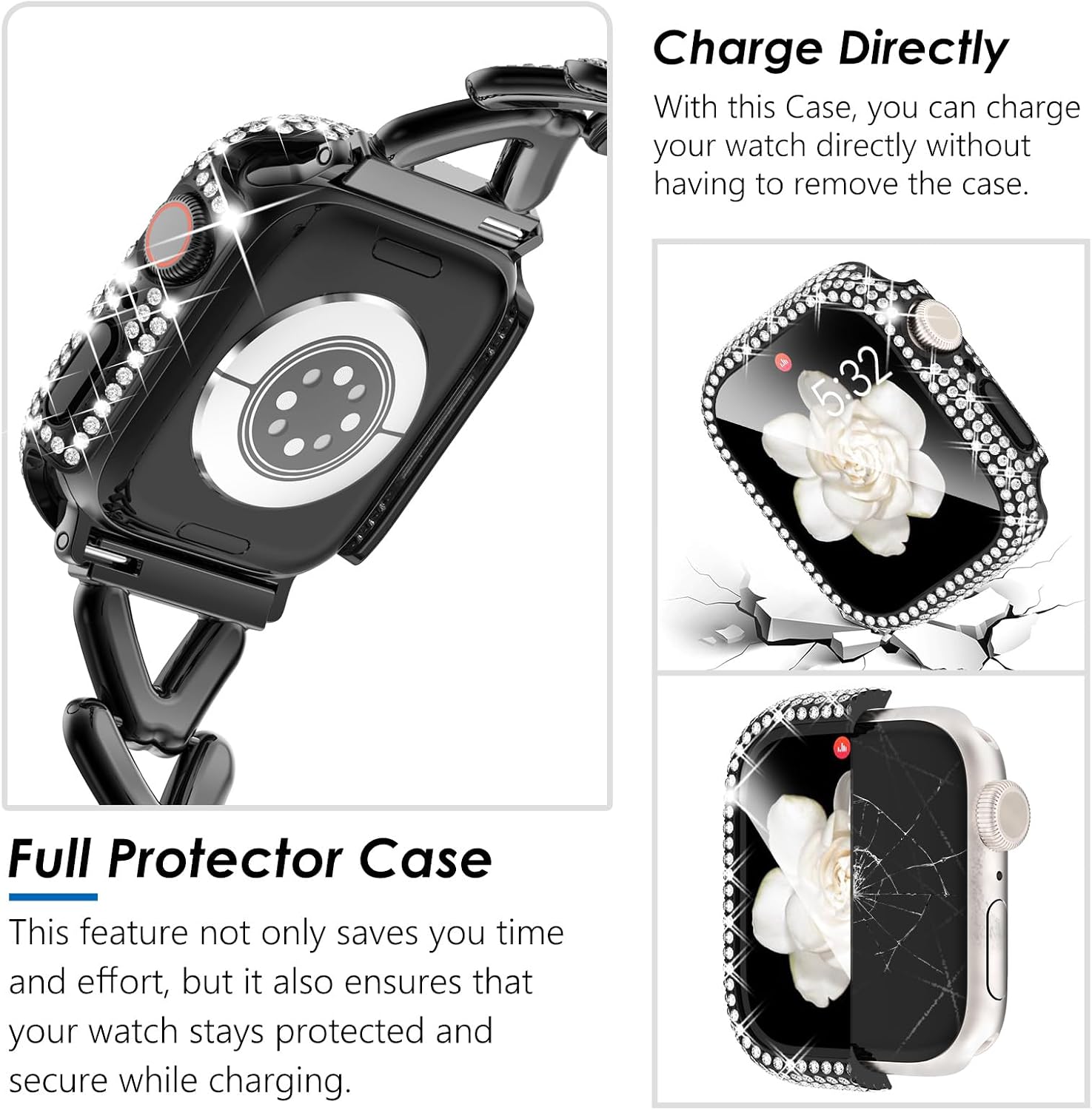 KADES V-Shape Band and Case Compatible for Apple Watch Series 1-11 image 4