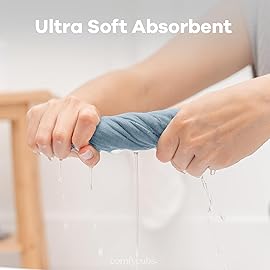 Comfy Cubs Muslin Baby Washcloths 10 Pack - Soft 6-Layer Cotton Wash Cloths for Sensitive Skin - 10x10 Large, Gentle, Absorbent Infant Essentials for Newborn and Toddlers - Multi Boy