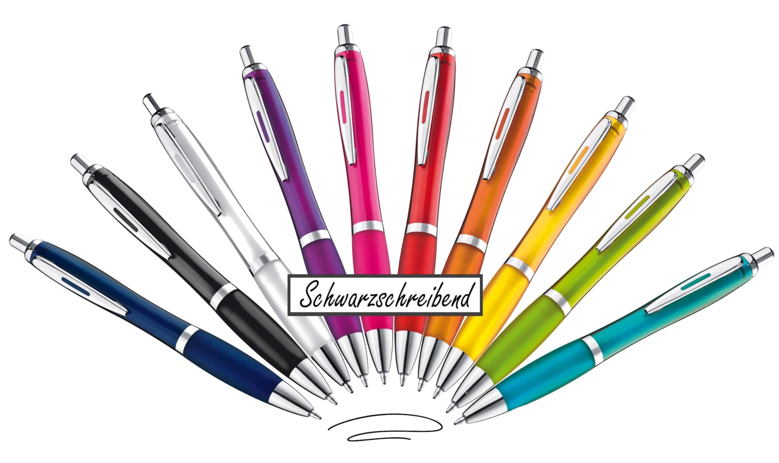 50 Penne A Sfera Colorate Kulli - Ergonomiche, A Scatto, Con Mina Blu - Per Ufficio, Scuola E Casa - Colori Casuali - 3