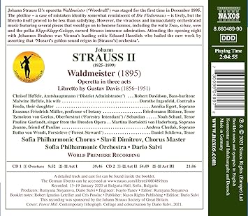 Martina Bortolotti Von Haderburg Daniel Schliewa Robert Davidson Friedemann Buttner Annika Egert Johann Strauss Ii Dario Salvi Waldmeister Amazon Com Music