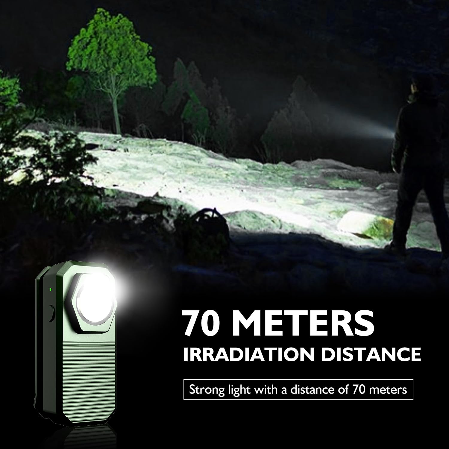 bestyks Mini Linterna LED Potencia con luz roja, 300 lúmenes brillante USB-C recargable, lámpara de clip IPX5 y protección contra caídas de 1,5 m, pequeña luz intermitente para corredores, camping