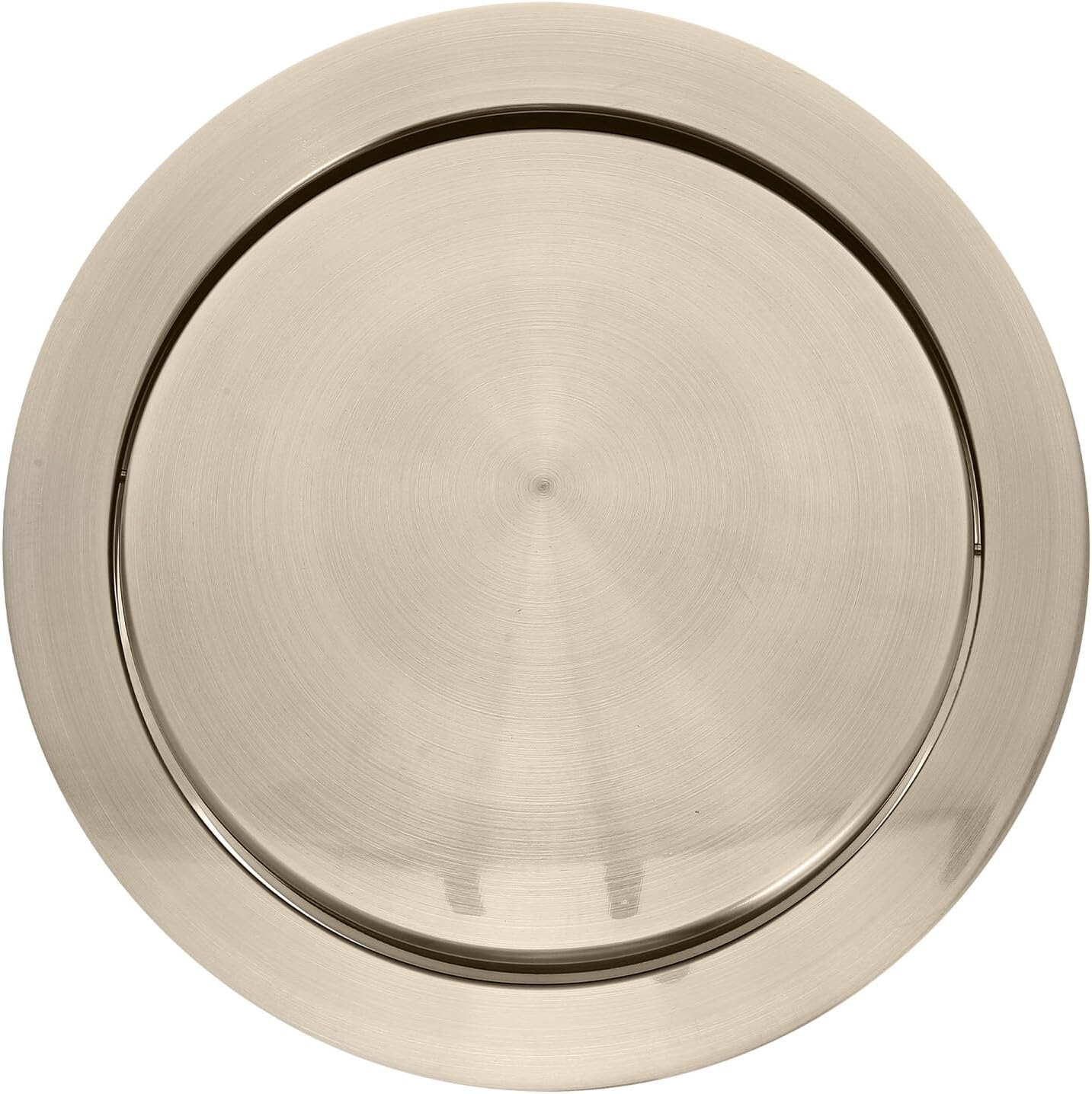 VICASKY Recessed Trash Can Lid Stainless Steel 430 Swing Flap Cover Hidden Garbage Bin Replacement Lid for Kitchen Countertop Waste Bin