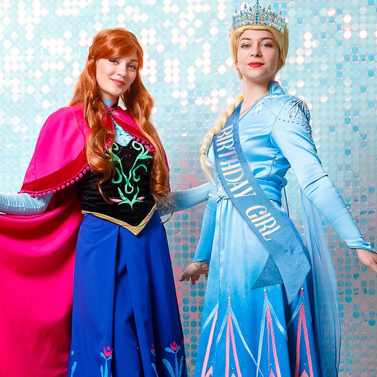 TOBATOBA Birthday Sash Birthday Crowns for Women Girls, Birthday Girl Sash and Tiara Set, Blue Birthday Crown and Sash for Women, Princess Birthday Decorations for Girls Birthday Gifts for Girls - Image 5