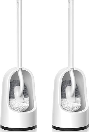 Amazon.com: Toilet Brush, 2 Pack Toilet Brush and Holder Set with ...