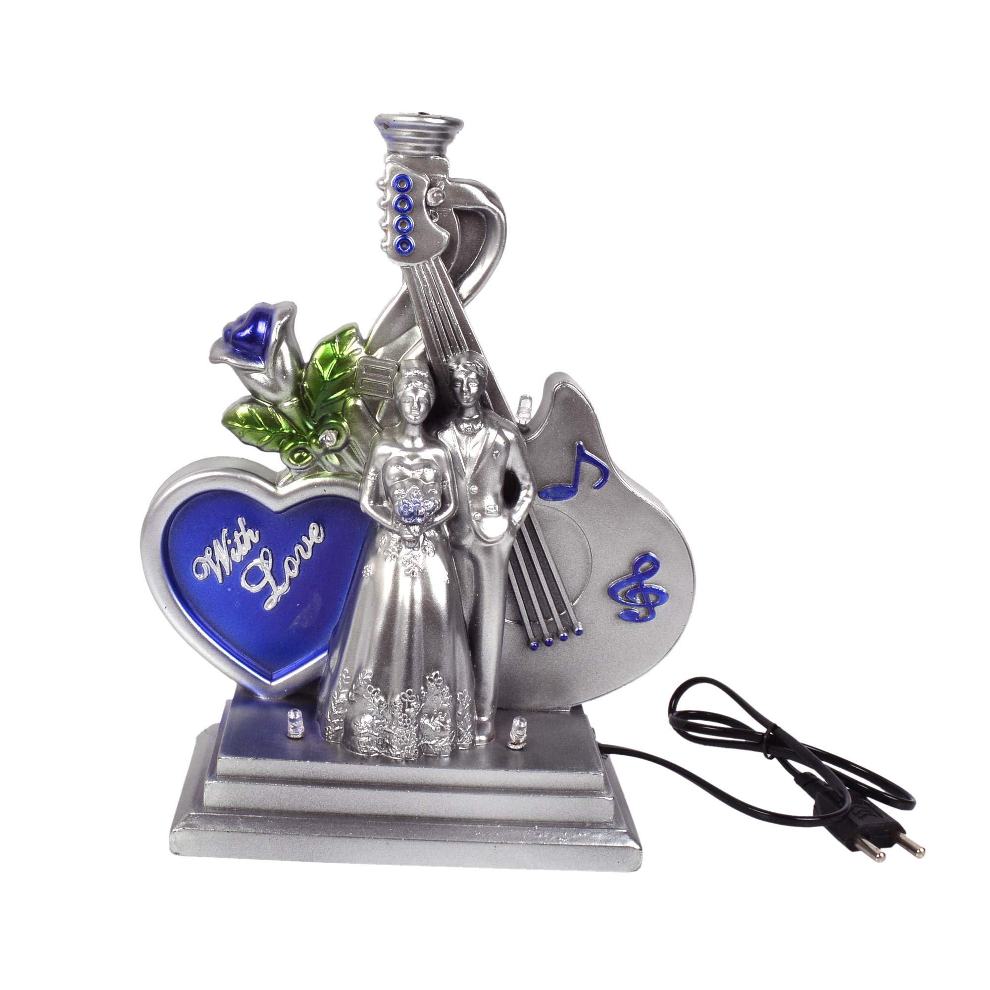 Shrisha Creation Polyresin Fresca Lighting Couple Showpiece for Home/Office Décor