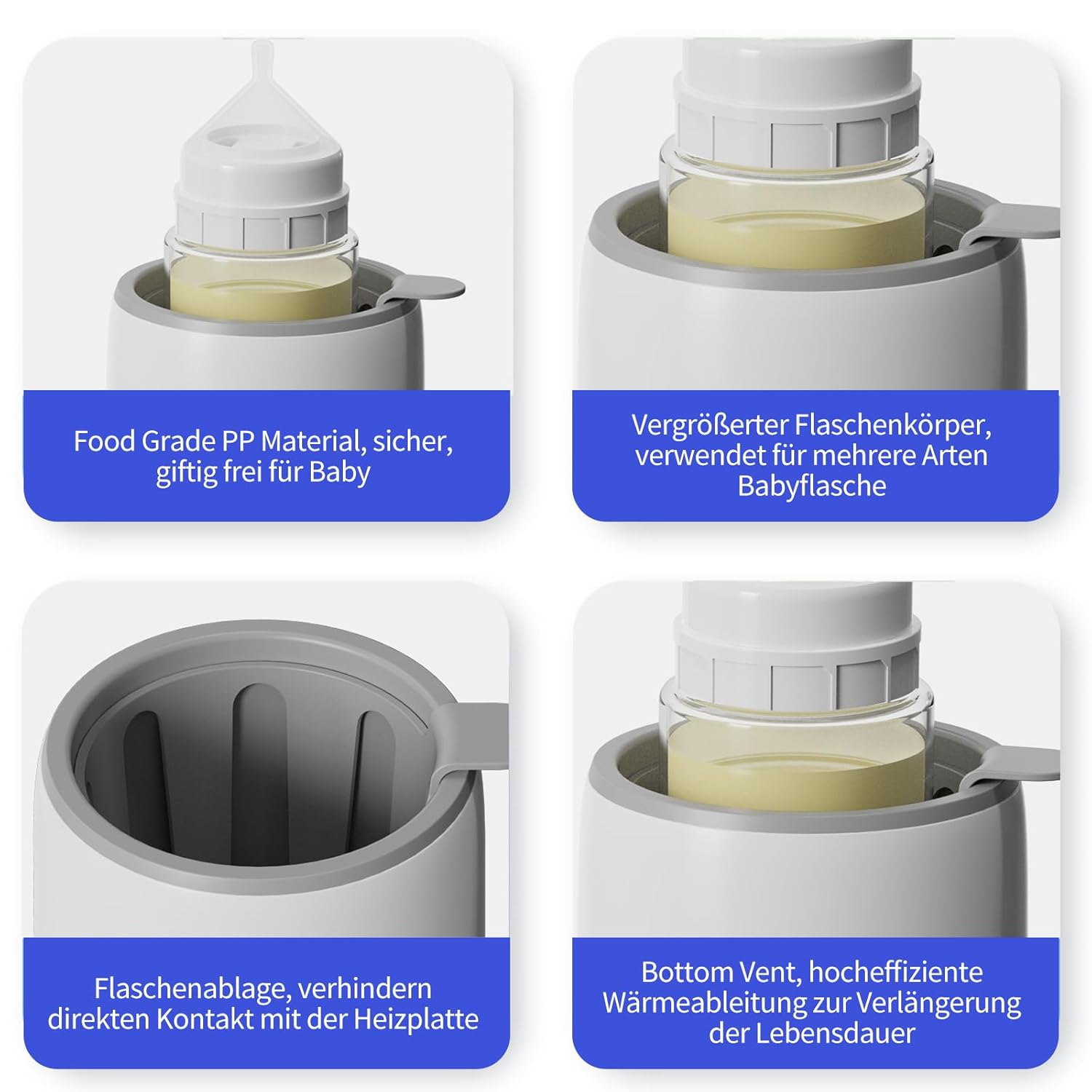 Features of HOSPAOP 8-in-1 Baby Bottle Warmer including material and design