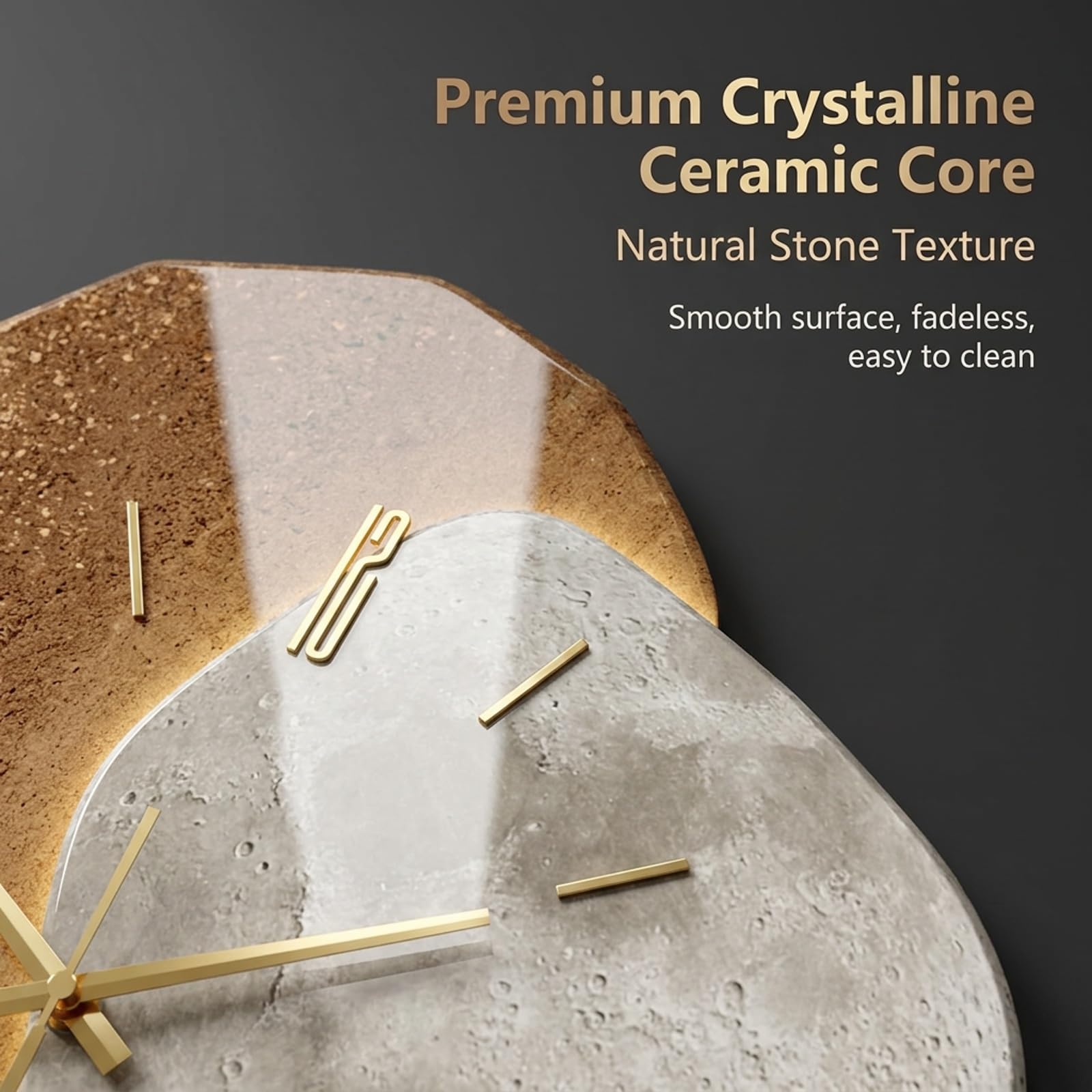 Orologio parete LED con design 3D, Moon Clock decorativo per decorazione | Design unico luna 3D, movimento al quarzo silenzioso, illuminazione LED ambientale(C,23.6IN*23.6IN_PLUG-IN MODEL)