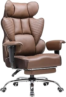 COMHOMA Cadeira gaming, cadeira de escritório ergonómica, cadeira de secretária com apoio de braços ajustáveis, suporte lombar de molas de bolso para pessoas grandes e altas, 150 kg, assento largo The Forest Stewardship Council