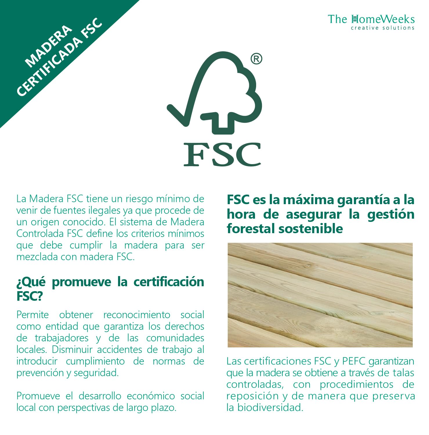 The Homeweeks Mesa Picnic jardín Madera tratada en Autoclave | Strong 200 | con 2 Bancos abatibles | 198x154x74 cm | 8/10 Adultos | Espesor 42 mm | normativa EN581 | FSC