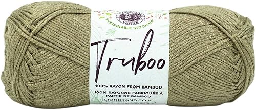 Miniatura 2 de Lion Brand Truboo - Hilo para tejer Cameo 837-104 (3 madejas) Mismo tinte Lote DK ligero #3 suave 100% rayón Bundle con 1 bolsa Artsiga para