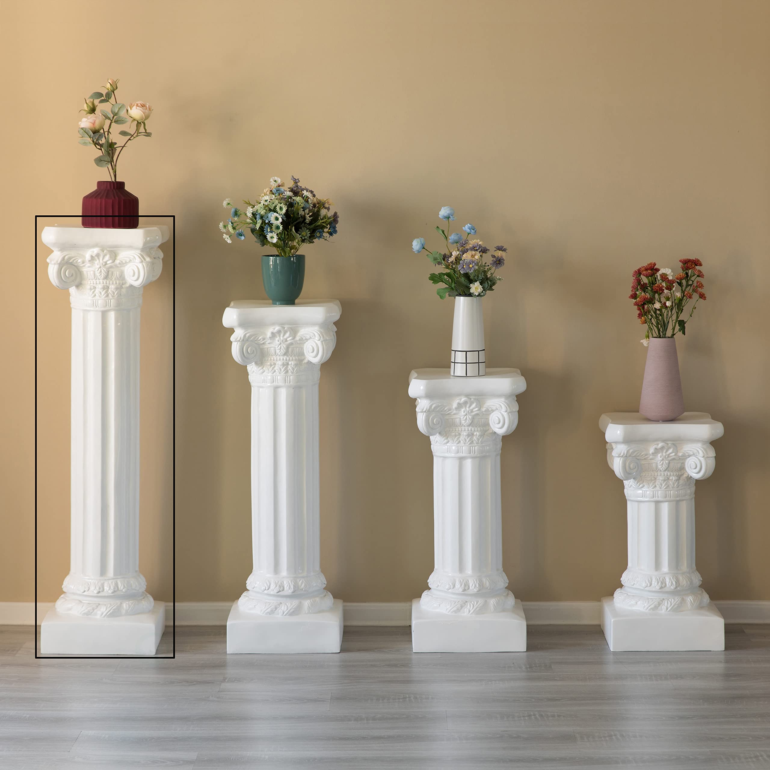 Amazon.com: Decorative Fiberglass White Plinth Roman Style Column