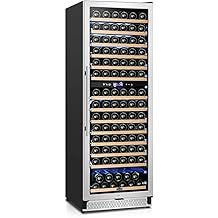 Tylza 24 Inch Wine Fridge Dual Zone, 180 Bottles Wine Cooler Refrigerator With Stainless Steel and Professional Compressor, Fast Cooling Low Noise and No Fog Built-in or Freestanding