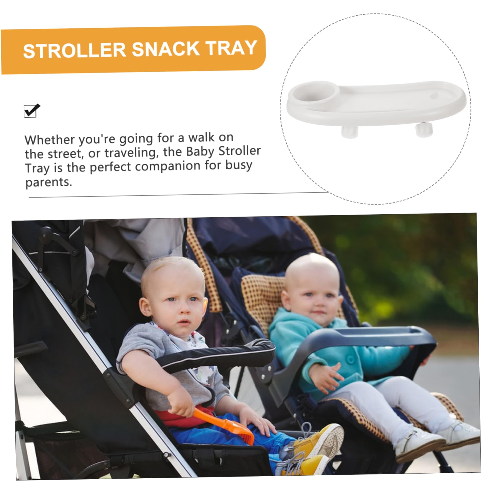 Vassoio Per Passeggini Portabibite Vassoio Rimovibile Per Snack e Compatibile La Maggior Parte Dei Carrozzine Accessorio e Facile