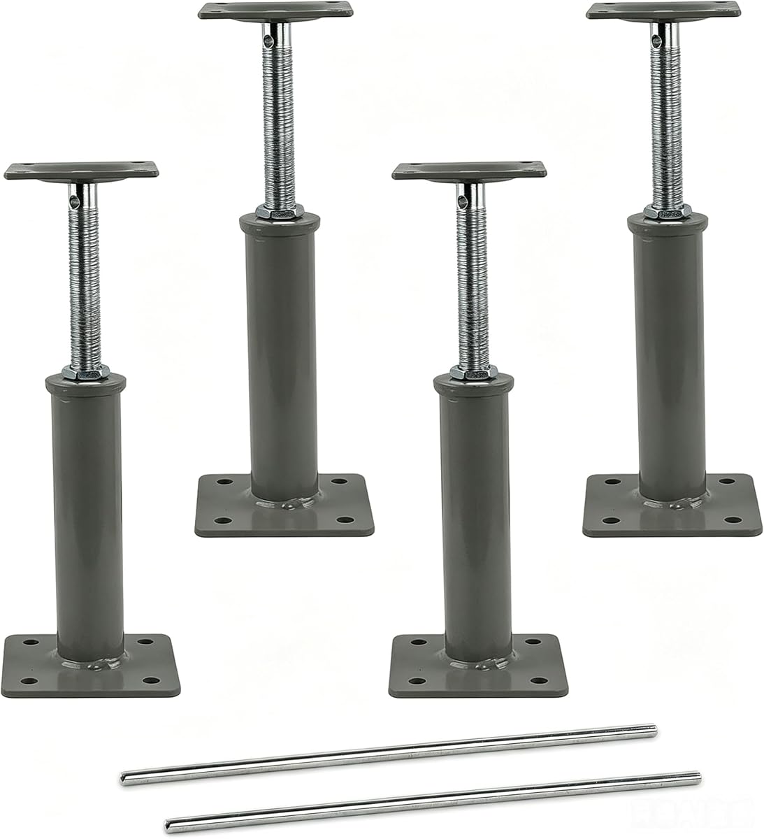 4 Pack House Floor Jacks, 11.8"-16" Height Range, 11000 LBS Max Load | Adjustable House Leveling Post Jack for Stabilizing Sagging Floors, Heavy Load Bearing Construction Support Tool