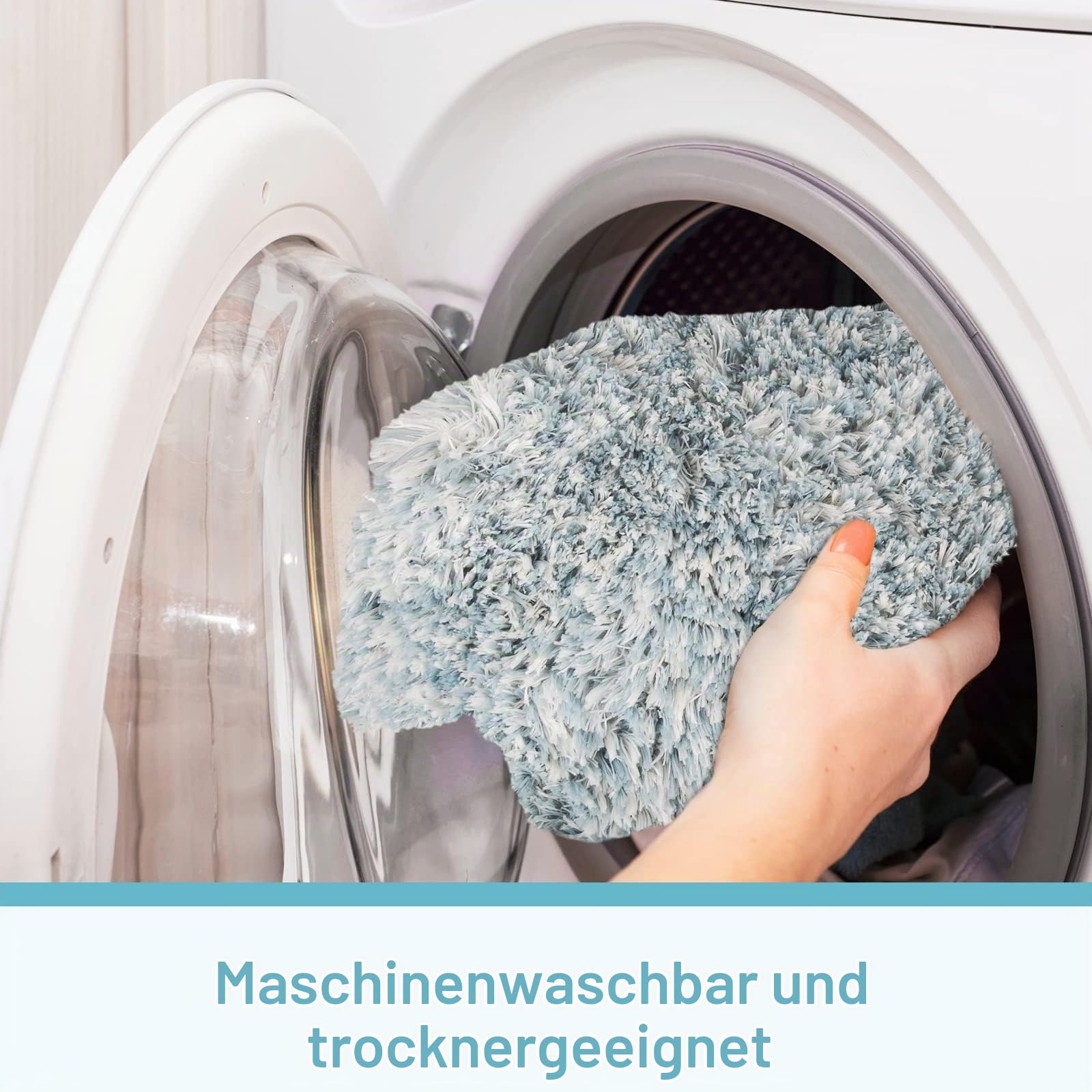 FCSDETAIL rutschfeste, Hochflor Badteppiche, Maschinenwaschbare Badematte, Badvorleger mit Wasserabsorbierenden… – Ansicht 7
