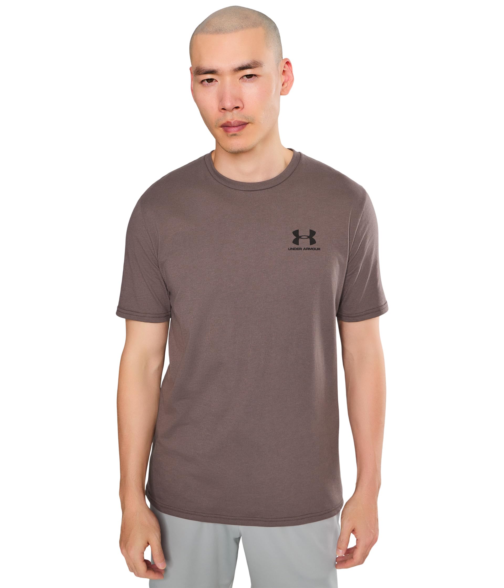 Under Armour Sportstyle Colorblock T-Shirt für Herren, Peppercorn/Schwarz