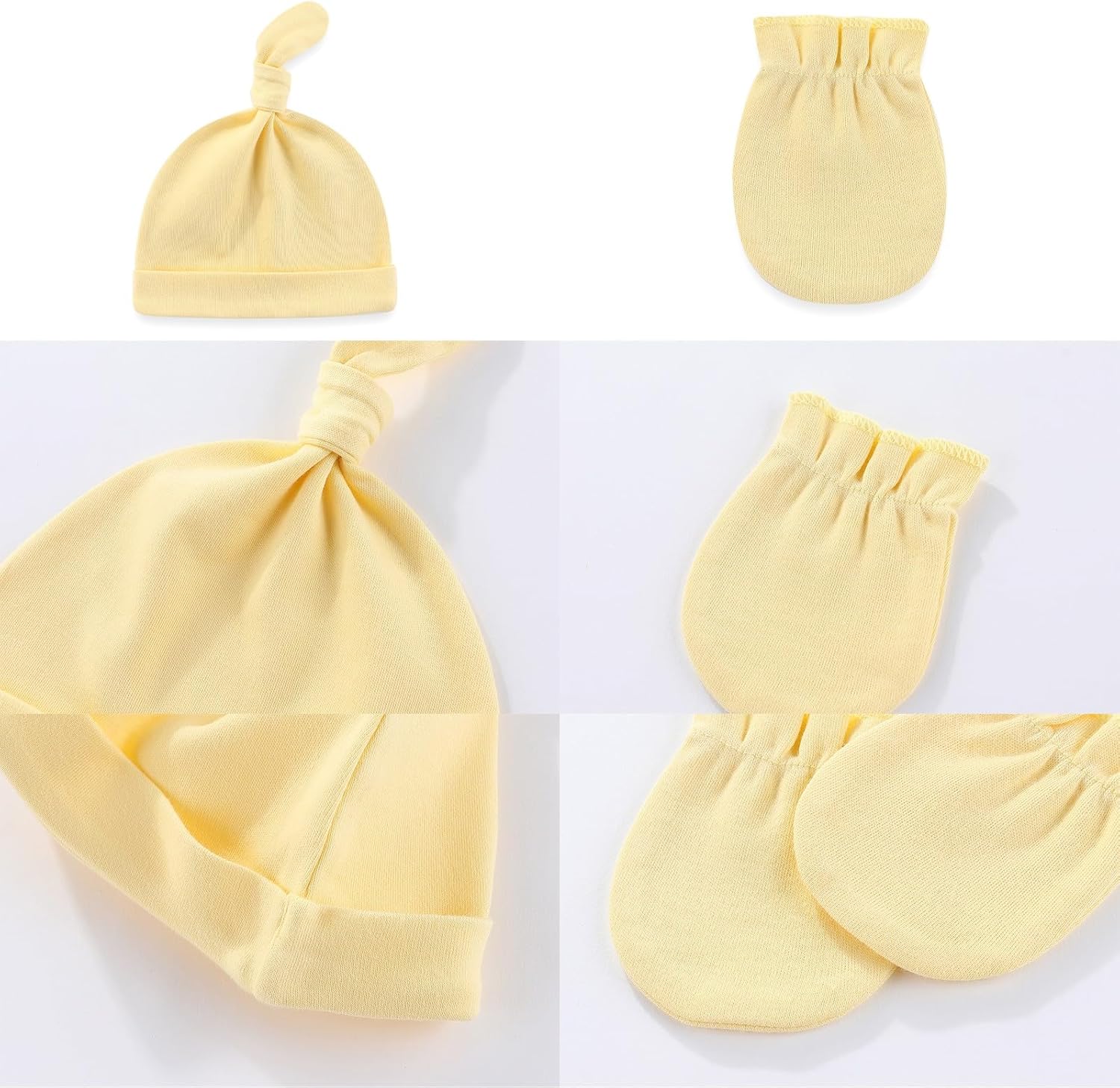 falianni Baby Unisex Layette Set 7-Pack Infant Boy Girl Romper Pant Outfits 0-6 Months Soft Cotton Accessories Essential