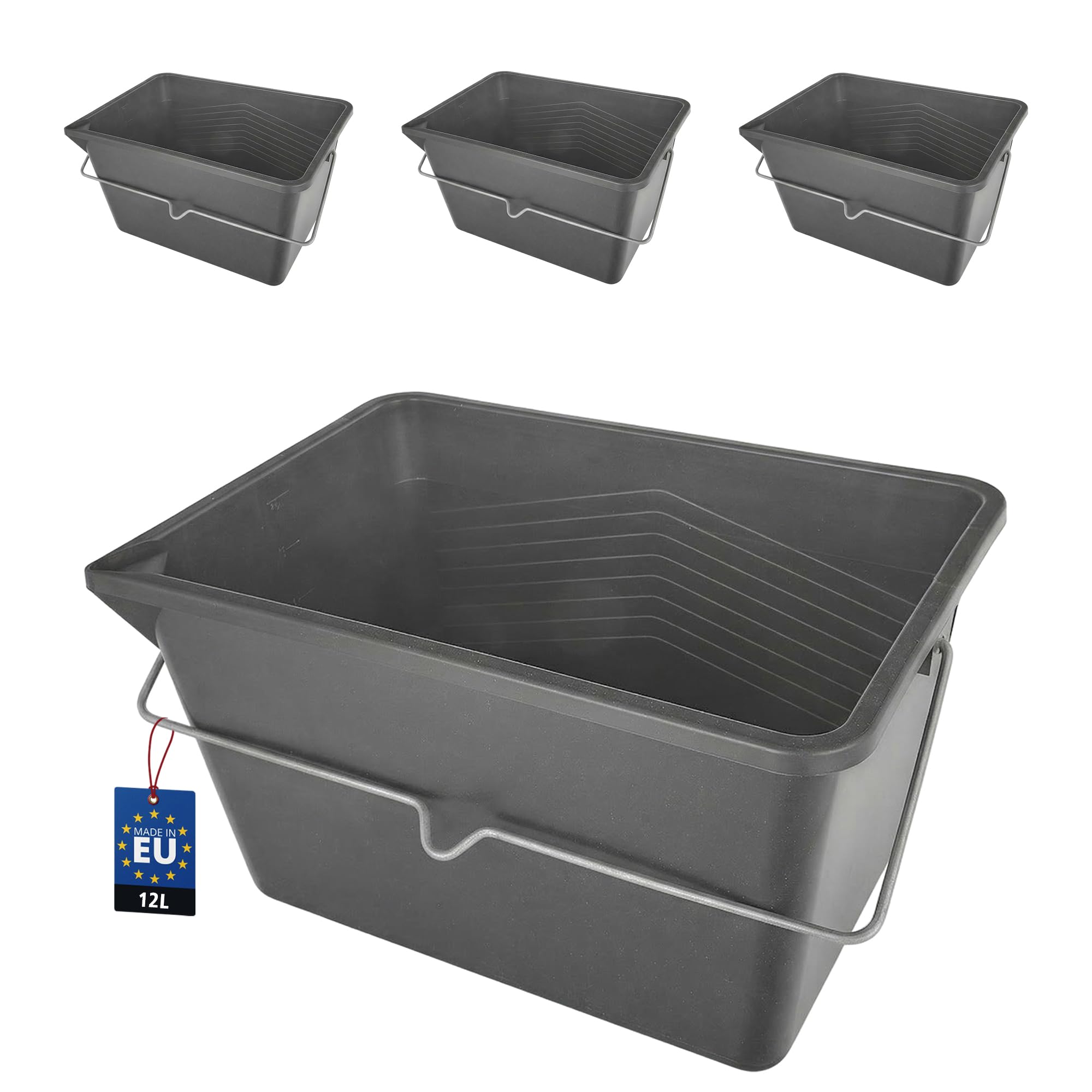 Seau de peinture 12 l plastique carré pour éviter les coulures et le gaspillage