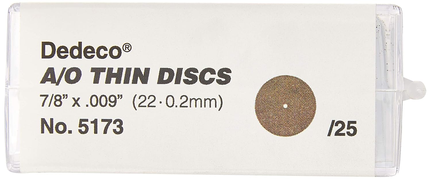 5173 Aluminum Oxide Thin Discs, 7/8" x 0.009" (Pack of 25)