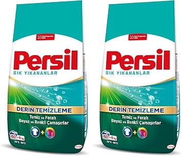 Persil Toz Sık Yıkananlar Çamaşır Deterjanı 9 kg 60 Yıkama (2 Paket)