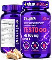 Suplemento para Homens 655 mg com Ácido Aspártico, L-Arginina, Zinco e Licopeno | Fórmula Vegana Sem Glúten | 60 Cápsulas