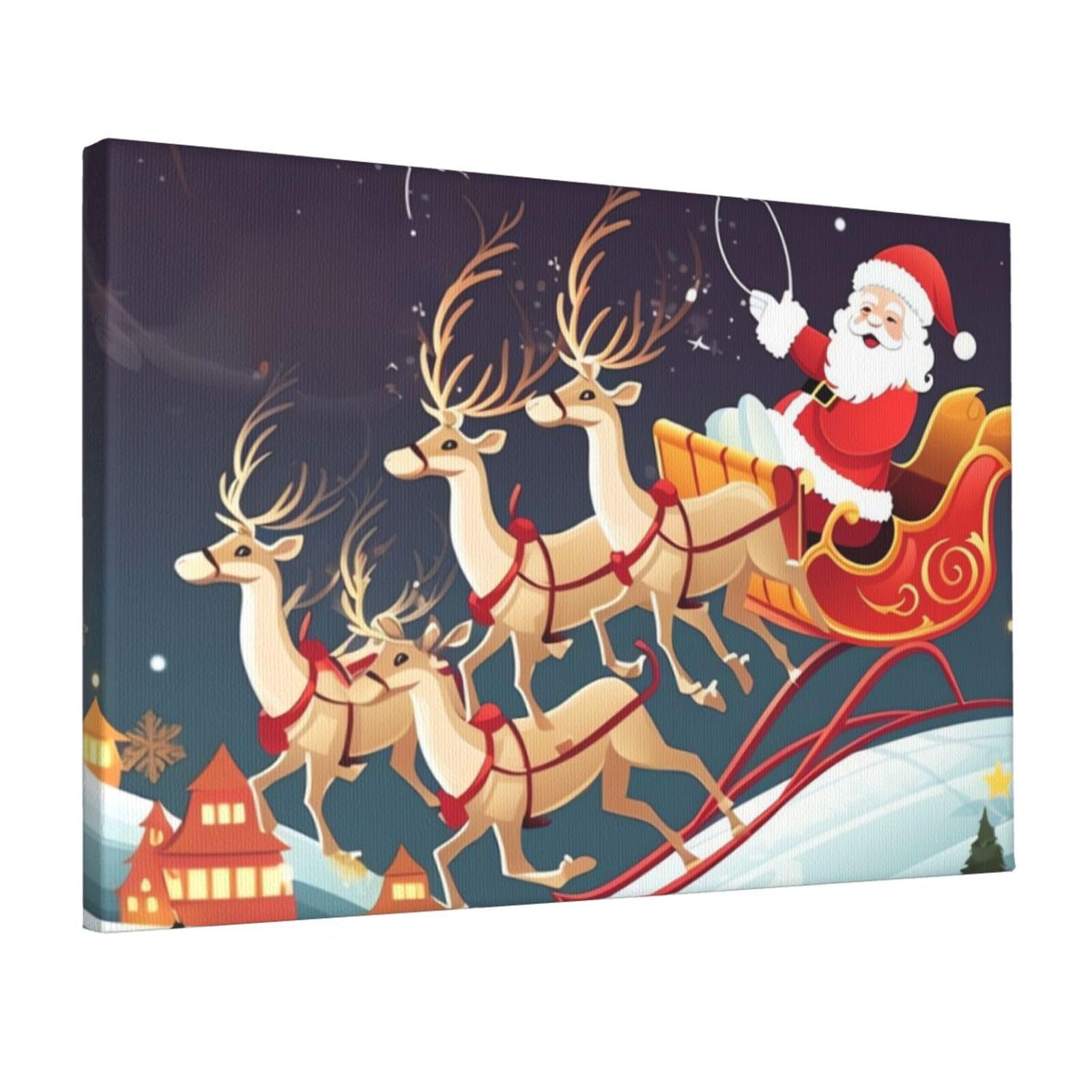 Impression sur toile Merry Christmas pour habiller un mur vide - 8