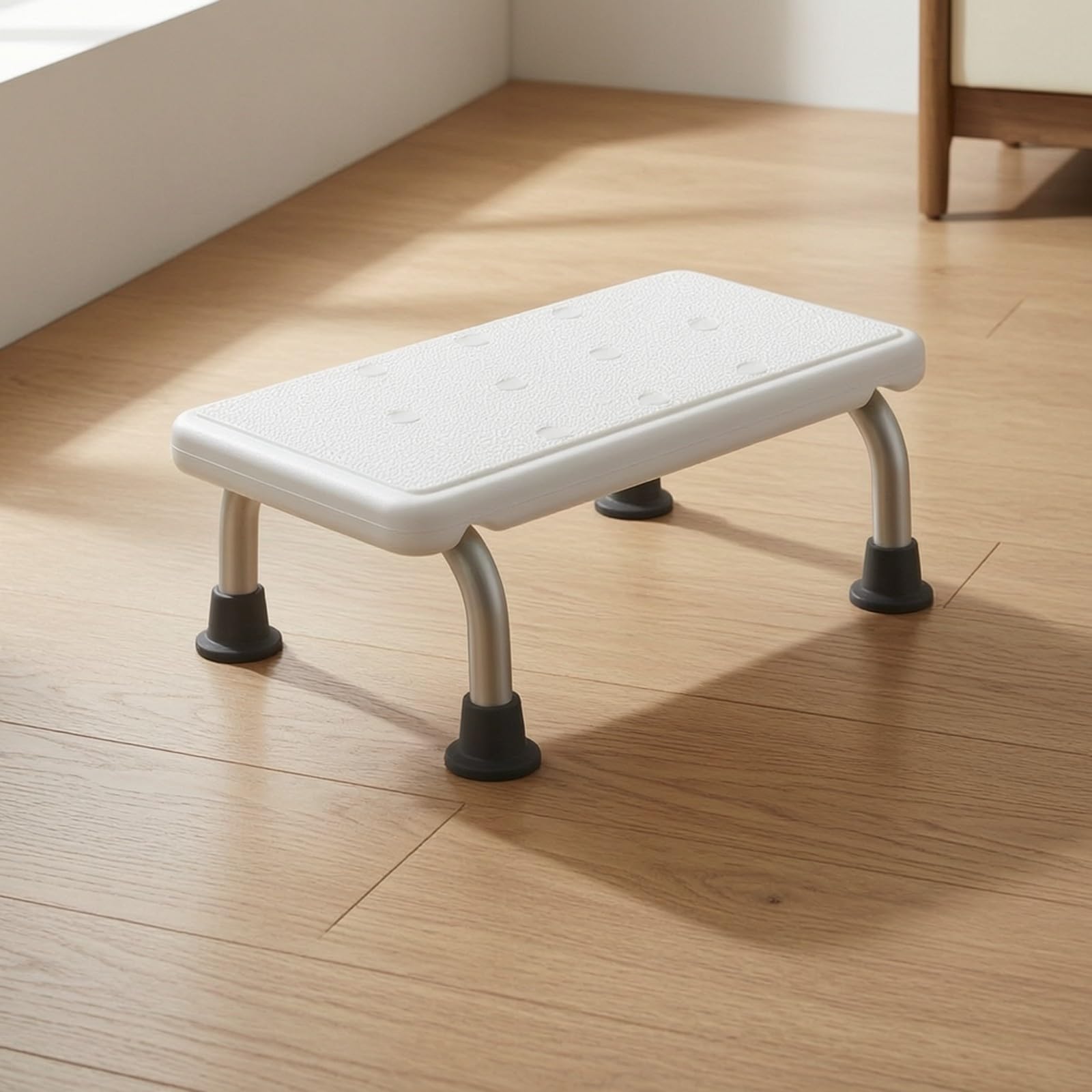 Taburete Ducha Antislizante | Asiento Ducha con Agujeros Drenaje, Compacto, Silla Baño, Negro