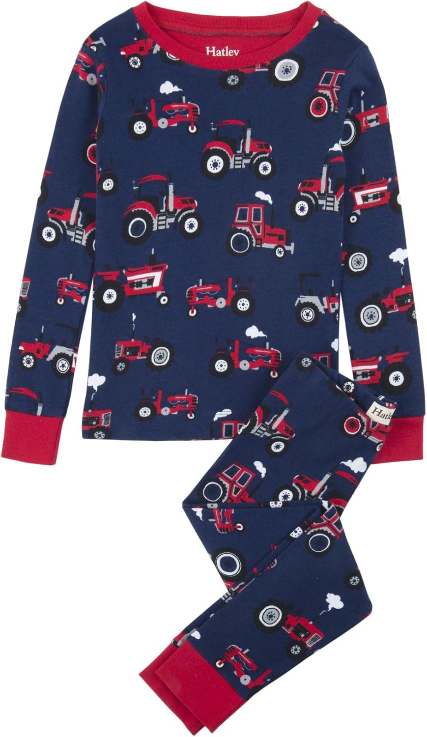 Hatley boys Organic Cotton Long Sleeve Printed Pajama Set